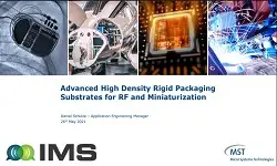 Advanced High Density Rigid Packaging Substrates for RF and Miniaturization Slides