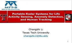 Portable Radar Systems for Life Activity Sensing, Anomaly Detection, and Human Tracking Slides