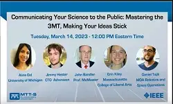 Communicating Your Science to the Public: Mastering the 3MT, Making Your Ideas Stick