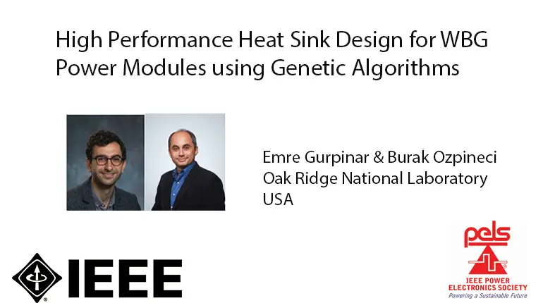 High Performance Heat Sink Design for WBG Power Modules using Genetic Algorithms-Video