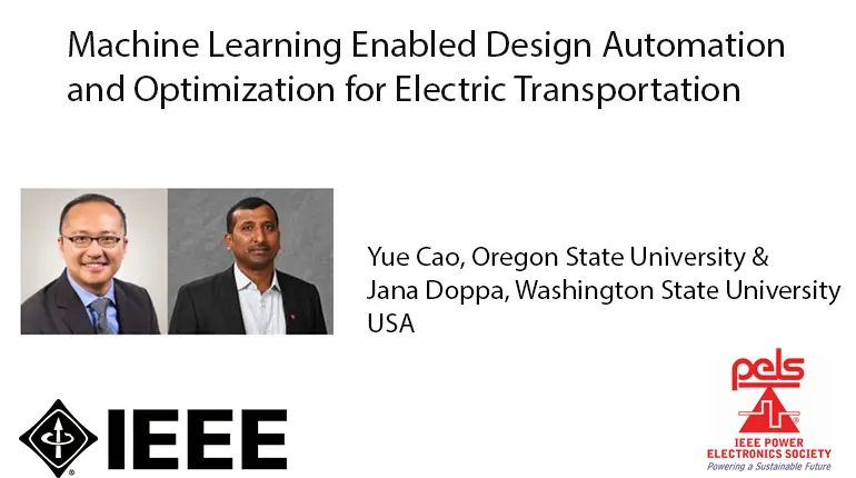 Machine Learning Enabled Design Automation and Optimization for Electric Transportation Power Systems-Video