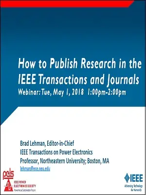 How to publish research in the IEEE Transactions and Journals Slides