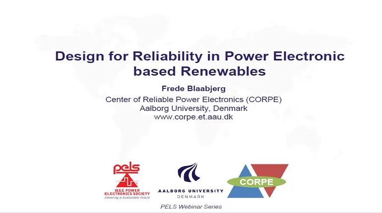 Design for reliability in power electronic based renewables Video