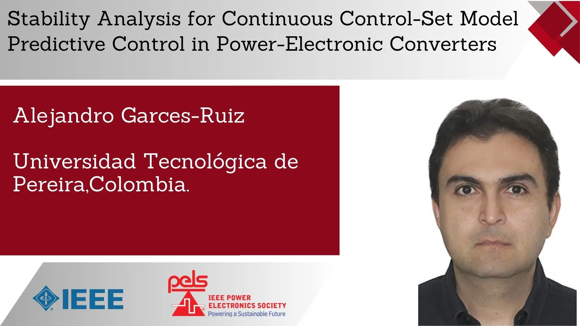 Stability Analysis for Continuous Control-Set Model Predictive Control in Power-Electronic Converters-Slides