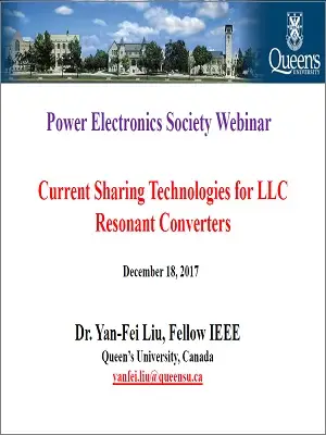 Current sharing technologies for LLC resonant converters Slides