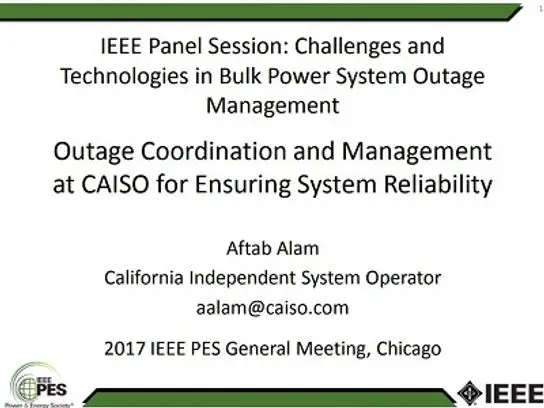 Challenges and Technologies in Bulk Power System Outage Management