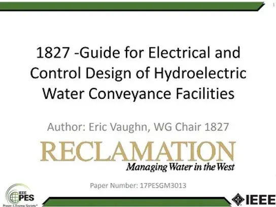 IEEE Standards and Guides Developed by the Hydroelectric Power Subcommittee