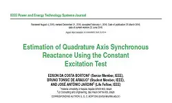 Estimation of Quadrature Axis Synchronous Reactance Using the Constant Excitation Test