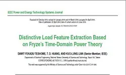 Distinctive Load Feature Extraction Based on Fryze''s Time Domain Power Theory