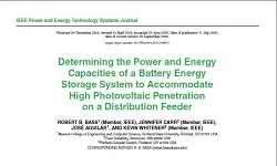 Determining the Power and Energy Capacities of a Battery Energy Storage System to Accommodate High Photovoltaic Penetration on a Distribution Feeder