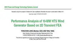 Performance Analysis of 10 MW HTS Wind Generator Based on 2D Transient FEA
