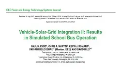 Vehicle-Solar-Grid Integration II: Results in Simulated School Bus Operation