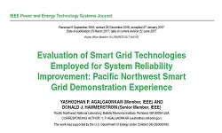 Evaluation of Smart Grid Technologies Employed for System Reliability Improvement: Pacific Northwest Smart Grid Demonstration Experience
