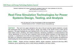 Real Time Simulation Technologies for Power Systems Design, Testing, and Analysis