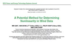 A Potential Method for Determining Nonlinearity in Wind Data