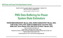 PMU Data Buffering for Power System State Estimators