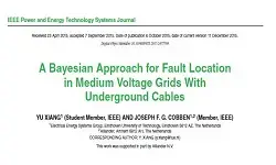 A Bayesian Approach for Fault Location in Medium Voltage Grids With Underground Cables