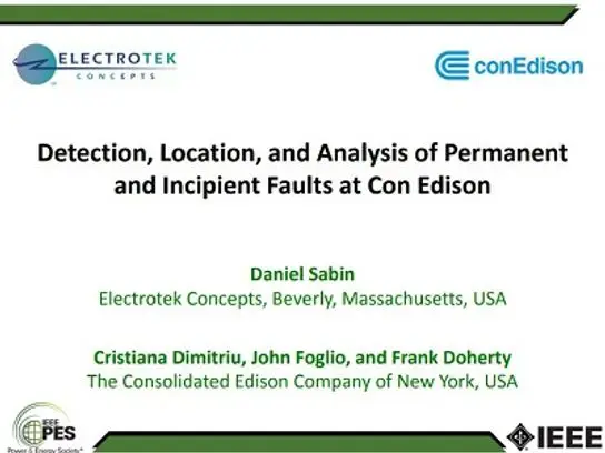 Detection of Incipient Faults Using Waveform Analytics