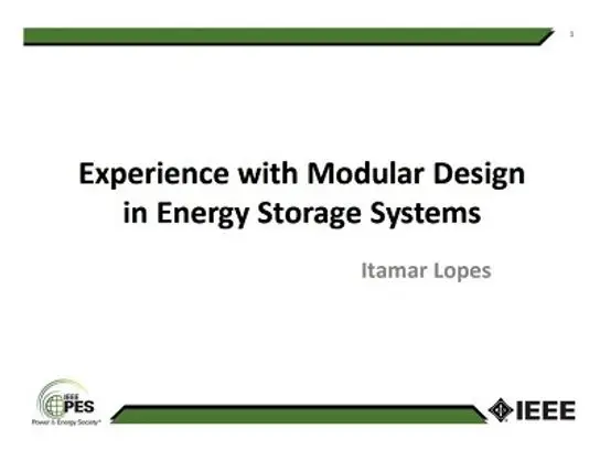 14PESGM0720, Experience with Modular Design in Energy Storage Systems