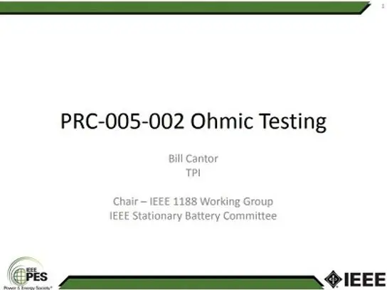 14PESGM1982, Battery Testing Methodologies