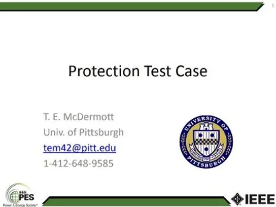 14PESGM1936, Protection Tests