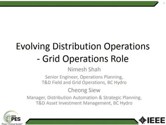 14PESGM2445, Grid Operations? Performance Measures for Distribution Automation