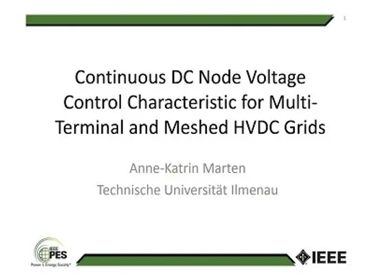 Continuous DC Node Voltage Control Characteristic for Multi-Terminal and Meshed HVDC Grids