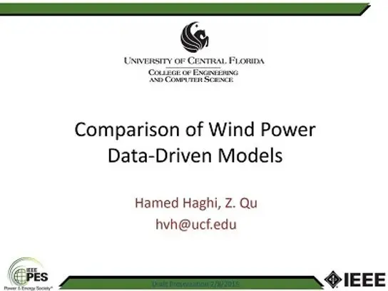 Comparison of Wind Power Data-driven Models