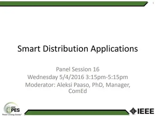 Smart Distribution Applications