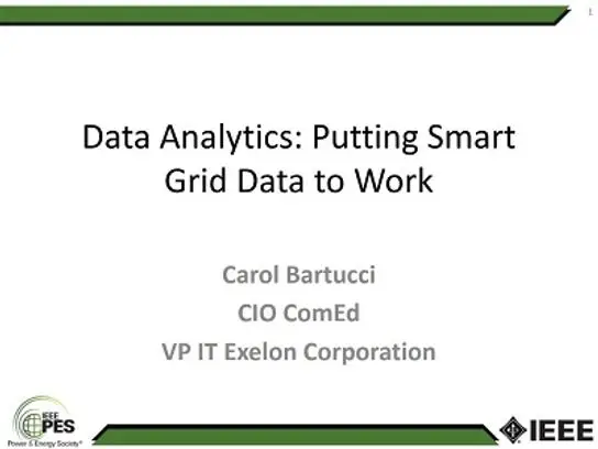 Data Analytics Putting Smart Grid Data to Work