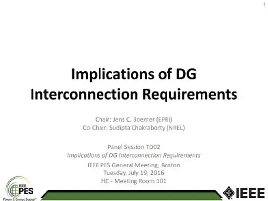 Implications of DG Interconnection Requirements