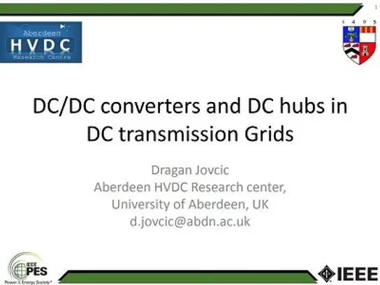 DC transmission systems with DC/DC converters