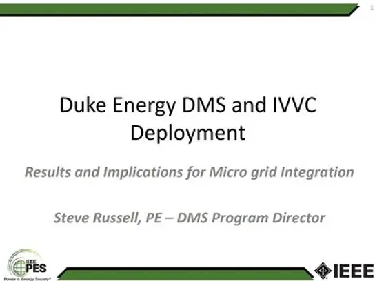 Grid Modernization – Integration and Interoperability of ADMS and Microgrids Including Case Study Examples in Massachusetts