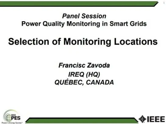 Power Quality Monitoring in Smart Grids