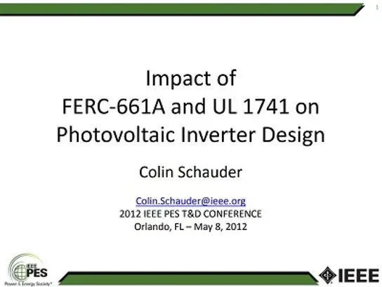 Standards and Interconnection Requirements for Wind and Solar Generation