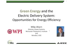 Green Energy and the Electric Delivery System: Opportunities for Energy Efficiency (Webinar)
