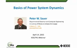 Basics of Power System Dynamics (Webinar)