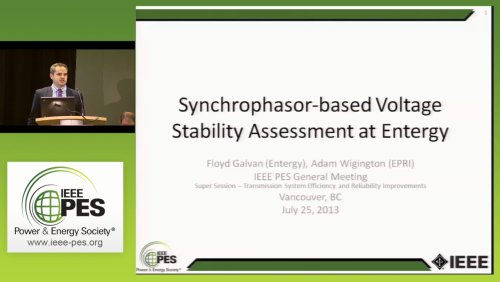 Synchrophasor-based Voltage Stability Assessment at Energy (Video)