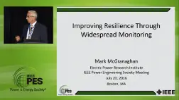 Resiliency in the Power Grid - Improving Resilience Through Widespread Monitoring (Video)