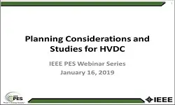 Planning Studies for HVDC Systems