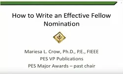 How to Write and Effective IEEE Fellow Nomination - Video