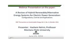 A Review of Hybrid Renewable Alternative Energy System for Electric Power Generation Configuration, Control, and Applications