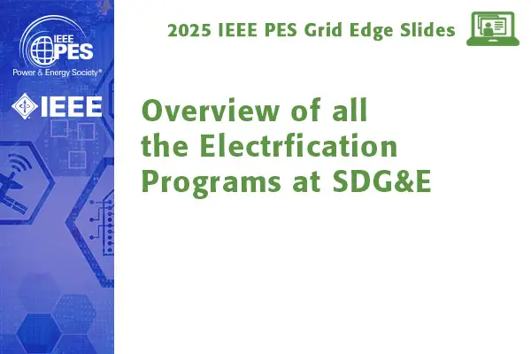 Overview of all the Electrfication Programs at SDG&E