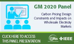 2020 PES GM 8/4 Panel Session: Carbon Pricing: Design Constraints and Impacts on Wholesale Electricity Markets
