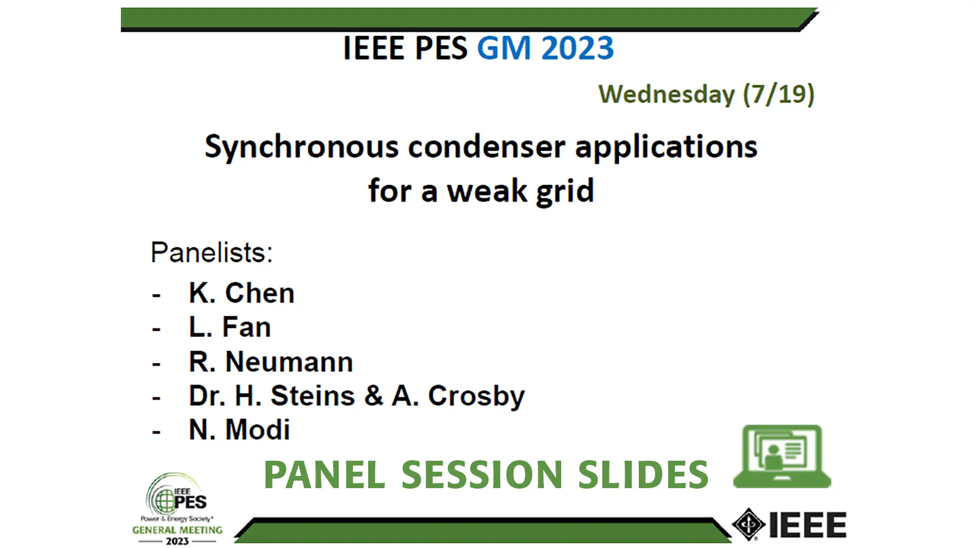 Synchronous condenser applications for a weak grid