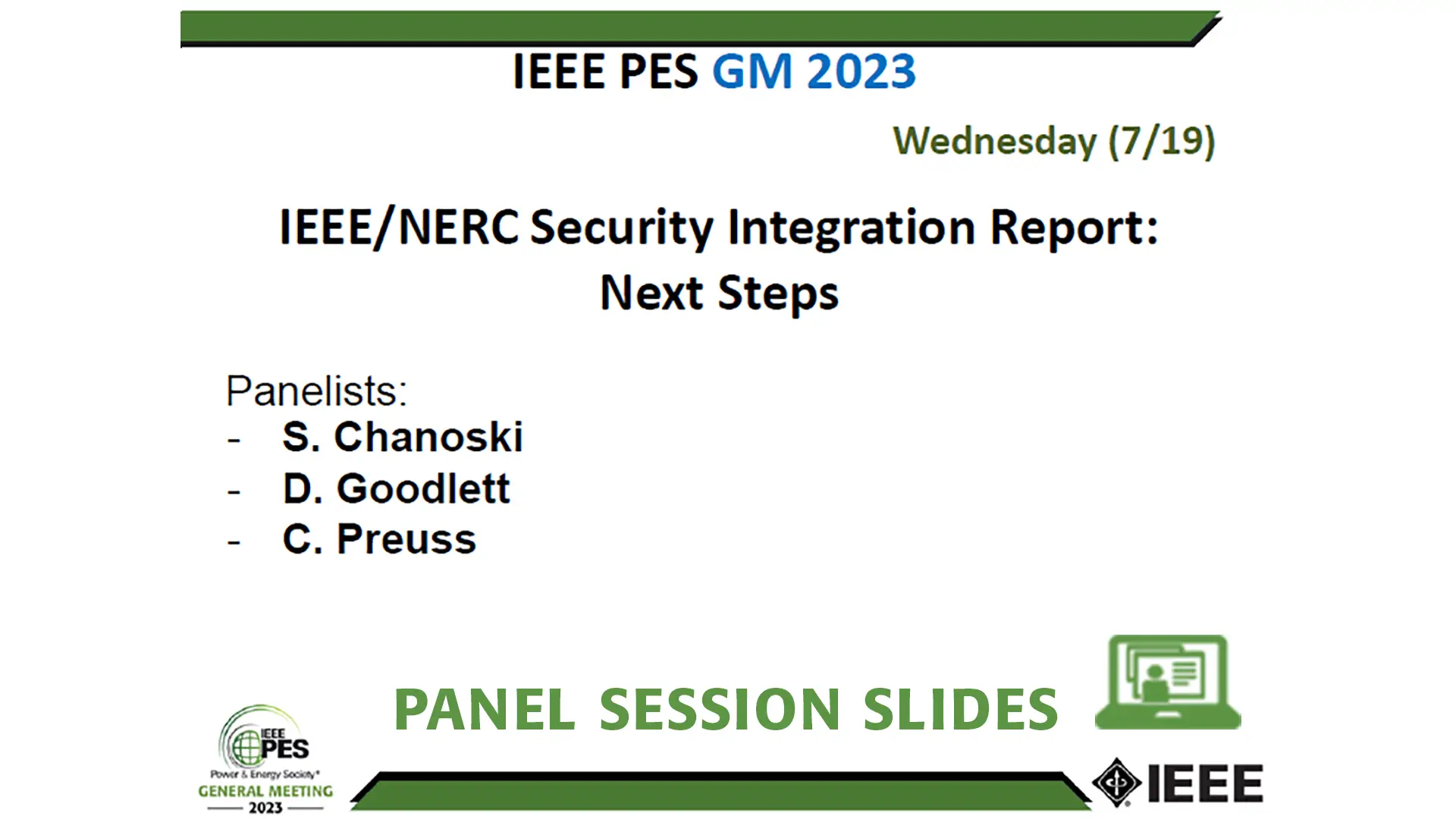 IEEE/NERC Security Integration Report: Next Steps