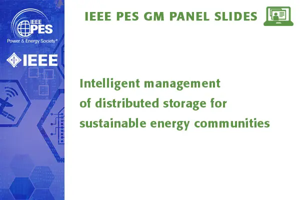 Intelligent management of distributed storage for sustainable energy communities