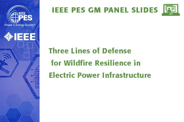 Three Lines of Defense for Wildfire Resilience in Electric Power Infrastructure