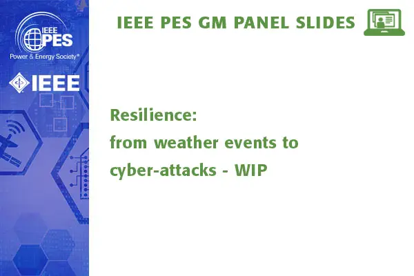 Resilience: from weather events to cyber-attacks - WIP