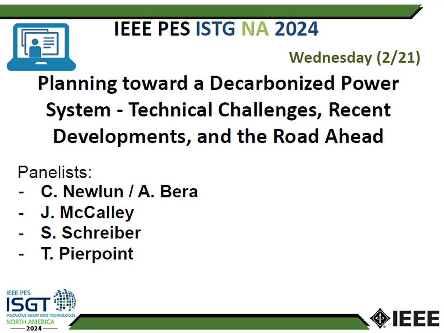 Planning toward a Decarbonized Power System -Technical Challenges, Recent Developments, and the Road Ahead (slides)